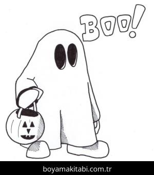 Hayalet boyama sayfası – eğlenceli etkinlik, el becerilerini geliştirir