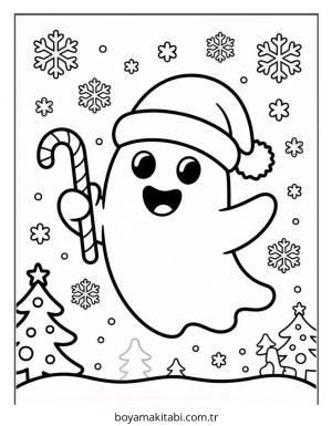 Hayalet boyama sayfası – okul öncesi, evde etkinlik