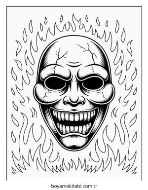 Hayalet boyama sayfası – sevimli karakter, sanatsal çalışma