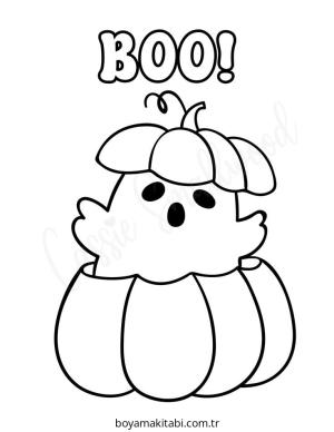 Hayalet boyama sayfası – renkli çizimler, okul öncesi
