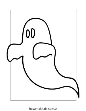 Hayalet boyama sayfası – sanatsal çalışma, çocuklar için