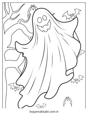 Hayalet boyama sayfası – eğitici aktivite, yaratıcılık