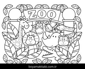 Hayvanat Bahçesi boyama sayfası,  coloring page, , Zoo