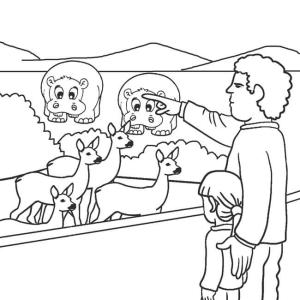 Hayvanat Bahçesi boyama sayfası,  coloring page, Hayvanat Bahçesinin Sevimli Hayvanı, 