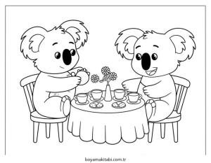 Hayvanlar boyama sayfası – renkli çizimler, okul öncesi