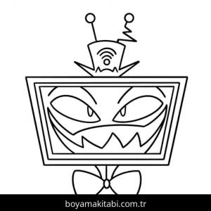 Hazbin Hotel boyama sayfası – kolay boyama, eğitici aktivite