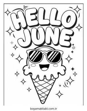 Haziran boyama sayfası – okul öncesi, evde etkinlik