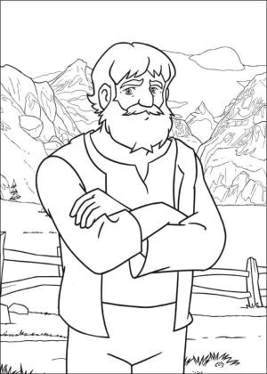 Heidi boyama sayfası,  coloring page, Ernst Meier, 