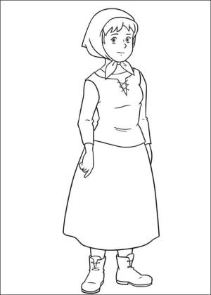 Heidi boyama sayfası,  coloring page, Heidi’den Dete, 