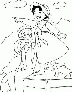 Heidi boyama sayfası,  coloring page, Yazdırılabilir Heidi, 