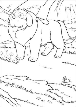 Heidi boyama sayfası,  coloring page, Heidi’nin köpeği, 