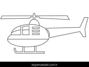 Helikopter boyama sayfası – boyama çalışması, yaratıcılığı geliştirir