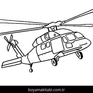 Helikopter boyama sayfası – ücretsiz yazdır, boyama etkinliği