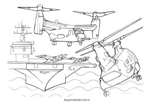 Helikopter boyama sayfası – eğitici aktivite, yaratıcılık