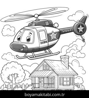 Helikopter boyama sayfası,  coloring page, , 