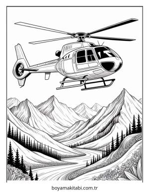 Helikopter boyama sayfası – ücretsiz yazdır, boyama etkinliği