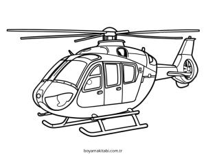 Helikopter boyama sayfası – eğlenceli etkinlik, el becerilerini geliştirir
