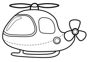 Helikopter boyama sayfası,  coloring page, Tatlı Helikopter, 