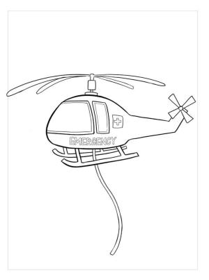 Helikopter boyama sayfası,  coloring page, Kurtarma Helikopteri, 