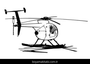 Helikopter boyama sayfası – eğitici aktivite, yaratıcılık