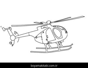 Helikopter boyama sayfası – eğitici aktivite, yaratıcılık