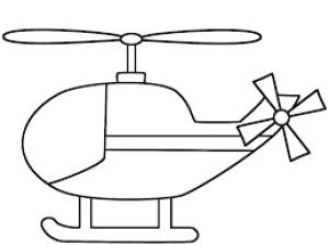 Helikopter boyama sayfası,  coloring page, Kolay Helikopter, 