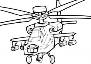 Helikopter boyama sayfası,  coloring page, Savaş Helikopteri, 