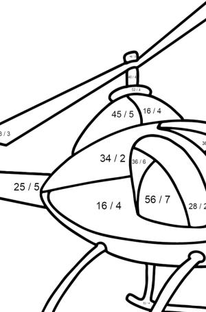 Helikopter boyama sayfası,  coloring page, Sayıya Göre Helikopter Rengi, 