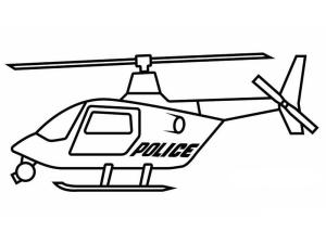 Helikopter boyama sayfası,  coloring page, Polis Helikopteri, 