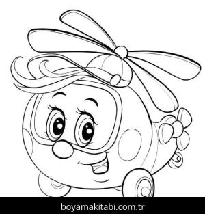 Helikopter boyama sayfası – yaratıcılığı geliştirir, keyifli zaman