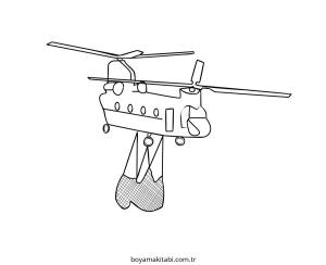Helikopter boyama sayfası – yaratıcılık, eğlenceli etkinlik
