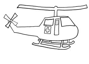 Helikopter boyama sayfası,  coloring page, Hastane Helikopteri, 