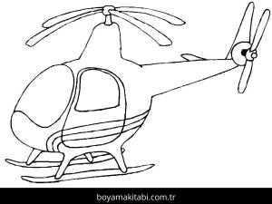 Helikopter boyama sayfası – eğitici aktivite, yaratıcılık