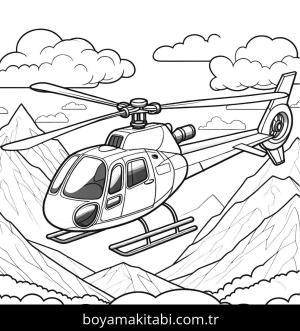 Helikopter boyama sayfası,  coloring page, , 