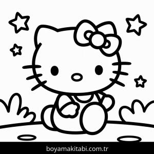 Hello Kitty boyama sayfası – okul öncesi, evde etkinlik