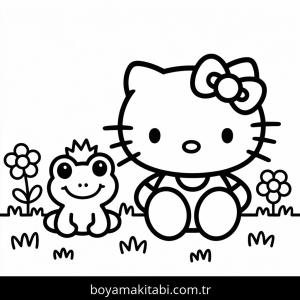 Hello Kitty boyama sayfası – boyama etkinliği, çocuk aktivitesi