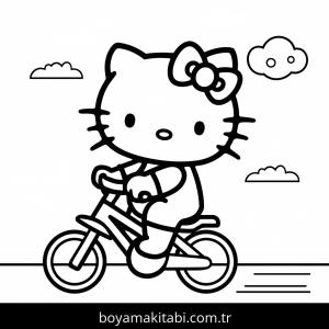Hello Kitty boyama sayfası – boyama çalışması, yaratıcılığı geliştirir