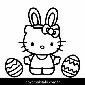 Hello Kitty boyama sayfası – boyama çalışması, yaratıcılığı geliştirir
