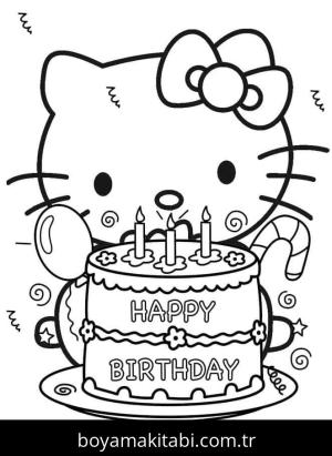 Hello Kitty boyama sayfası – ücretsiz yazdır, boyama etkinliği