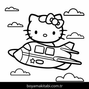 Hello Kitty boyama sayfası – kolay boyama, eğitici aktivite