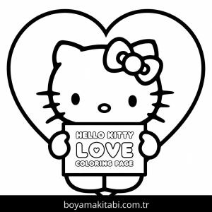Hello Kitty boyama sayfası – eğlenceli etkinlik, el becerilerini geliştirir