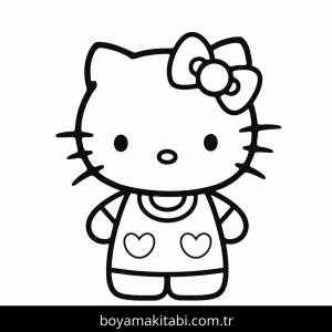 Hello Kitty boyama sayfası – yaratıcılığı geliştirir, keyifli zaman