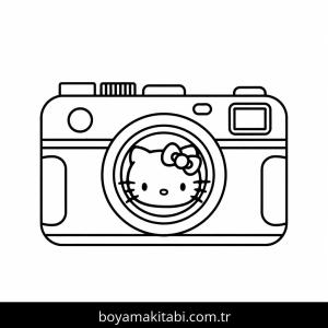 Hello Kitty boyama sayfası – yaratıcılığı geliştirir, keyifli zaman