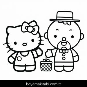 Hello Kitty boyama sayfası – PDF indir, sevimli karakter