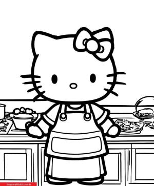 Hello Kitty boyama sayfası, Hello Kitty coloring page, , 