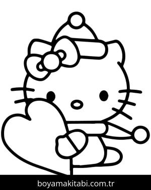 Hello Kitty boyama sayfası – yaratıcılığı geliştirir, keyifli zaman