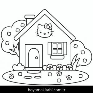 Hello Kitty boyama sayfası – renkli çizimler, okul öncesi