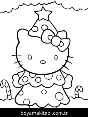 Hello Kitty boyama sayfası – renkli çizimler, okul öncesi