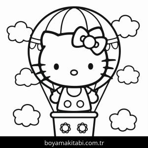 Hello Kitty boyama sayfası – eğlenceli etkinlik, el becerilerini geliştirir