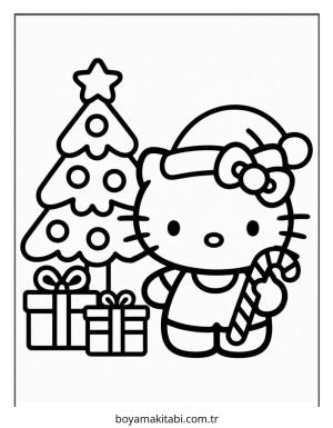 Hello Kitty boyama sayfası – boyama çalışması, yaratıcılığı geliştirir